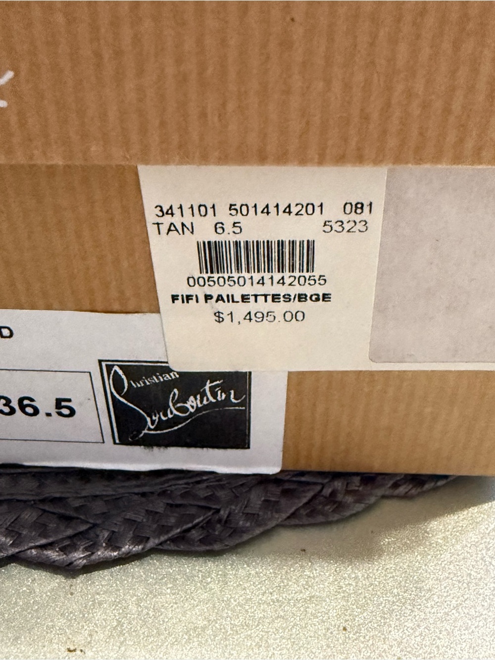 Christian Louboutin Sequined Camouflage Pumps - Black, Brown, Gold - Picture 6 of 6